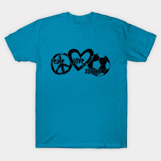 Peace Love Soccer © GraphicLoveShop T-Shirt by GraphicLoveShop